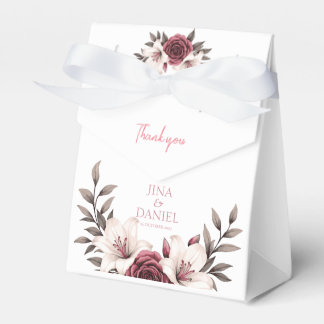 Ballotins Suite Florale sophistiquée Micro-Mariage (blanche)