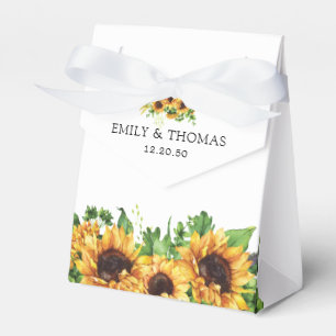 Ballotins Sunflower Wedding Favor Box