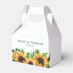 Ballotins Sunflower Wedding Favor Box