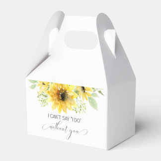 Ballotins Sunflowers Bridesmaid Proposition boîte cadeau