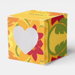 Ballotins Sunny Summer Jaune Ballotin de coeur floral