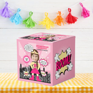 Ballotins Superhero Comic Style de livre Girl Birthday Photo