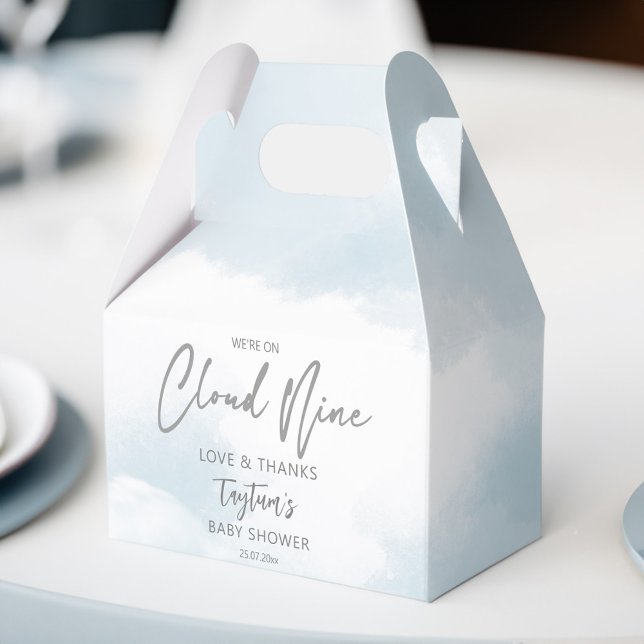 Ballotins Sur le baby shower cloud neuf (On cloud nine baby shower favor box personalized baby shower favors we're on cloud nine favor box)