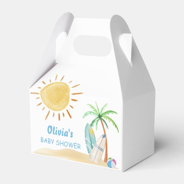 Ballotins Surbord Sunshine Beach Palm Tree Baby shower (Verso)