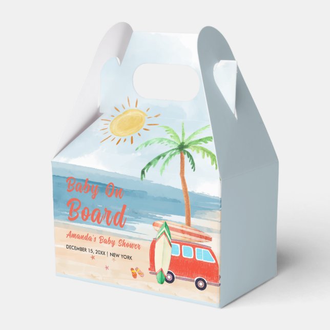 Ballotins Surf Beach Bébé À Bord Baby shower (Verso)