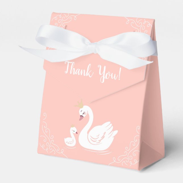 Ballotins Swans Baby shower Oiseau avec héritier (Verso)