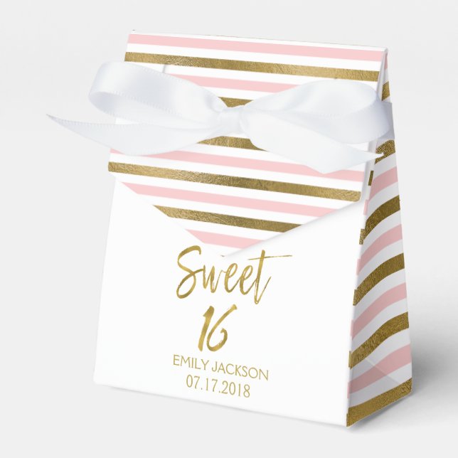 Ballotins Sweet 16 Anniversaire Pink & Gold Foil (Verso)