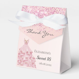 Ballotins Sweet 16 rose rose rosé robe de parties scintillan