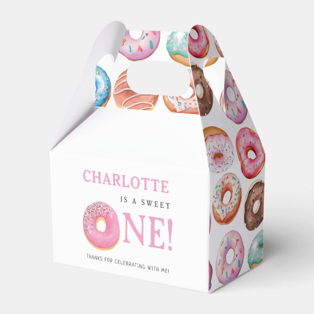 Ballotins Sweet One Donut Rose 1er fête d'anniversaire (Verso)