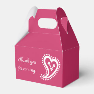 Ballotins Sweet Paisley Hearts en Ballotin de framboise