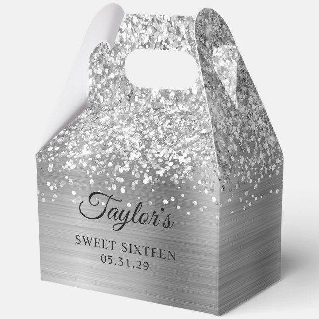 Ballotins Sweet sixteen de glamour argenté (Recto)