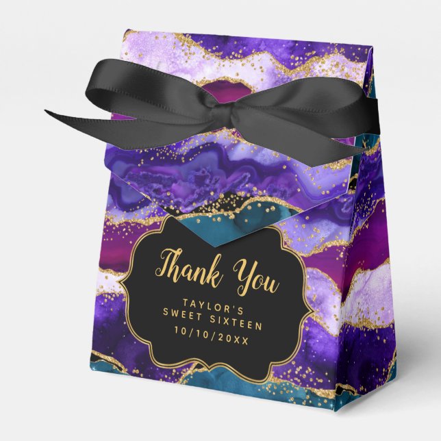 Ballotins Sweet sixteen de Merci d'agate bleu violet (Verso)