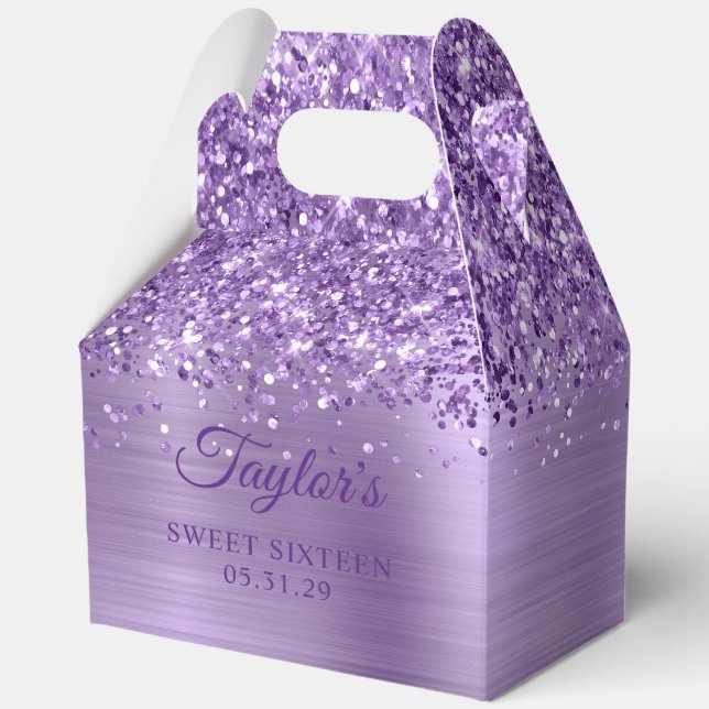 Ballotins Sweet sixteen glamé violet clair (Recto)