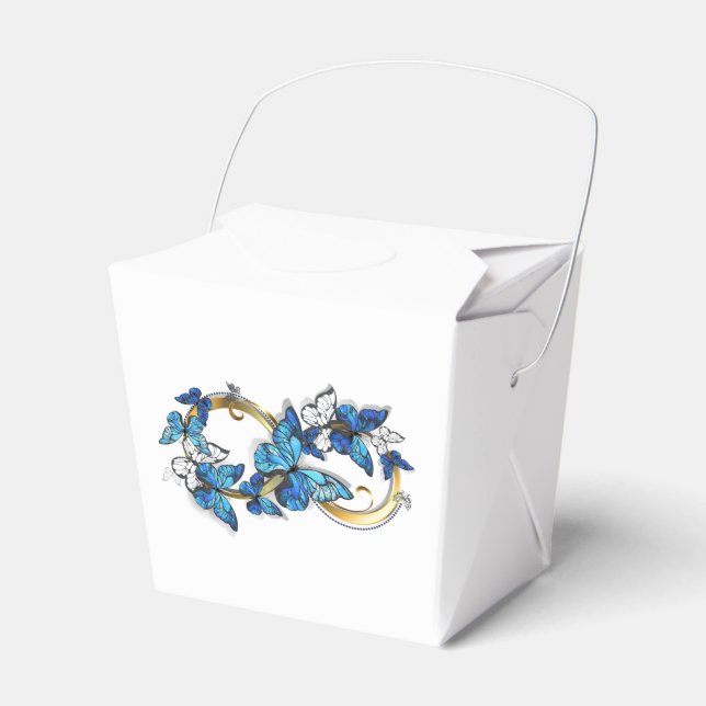 Ballotins Symbol Infinity of Blue Morpho Butterflies (Verso)
