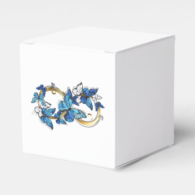 Ballotins Symbol Infinity of Blue Morpho Butterflies (Verso)