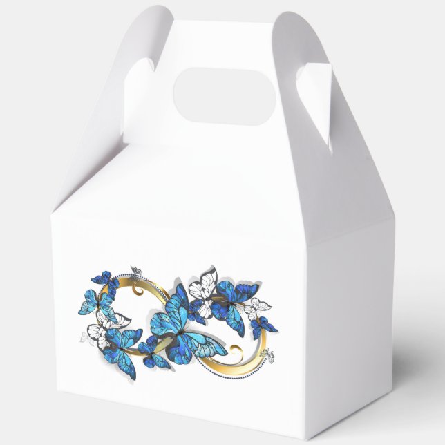 Ballotins Symbol Infinity of Blue Morpho Butterflies (Verso)