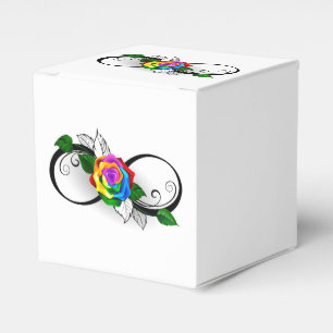 Ballotins Symbole d'infini avec Rose arc-en-ciel