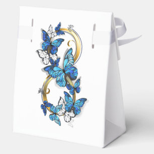 Ballotins Symbole infini de papillons Morpho bleus