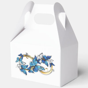 Ballotins Symbole infini de papillons Morpho bleus
