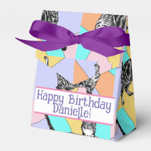 Ballotins Tabby Cat Pastel Anniversaire Chats Ballotin