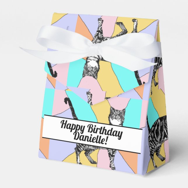Ballotins Tabby Cat Pastel Anniversaire Chats Ballotin (Verso)