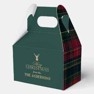 Ballotins Tartan Élégant Plaid Joyeux Noël Nom de Famille