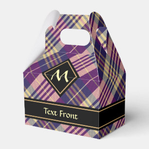 Ballotins Tartan mauve, or et bleu