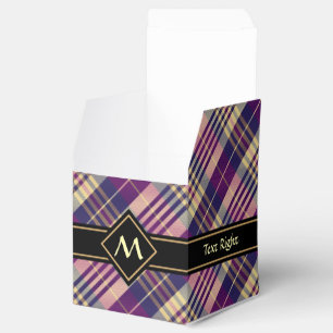 Ballotins Tartan mauve, or et bleu