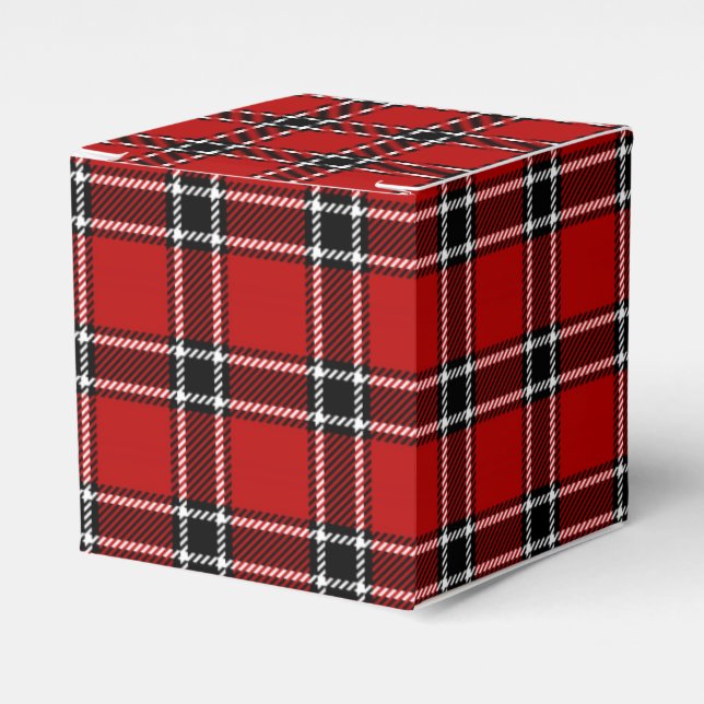 Ballotins Tartan noir et blanc rouge (Verso)