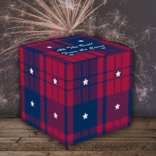 Ballotins Tartan - Patriotique - Bleu Rouge Blancs Étoiles C
