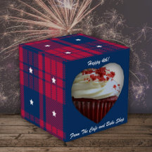 Tartan - Patriotique - Rouge Bleu Blanc Étoiles Co