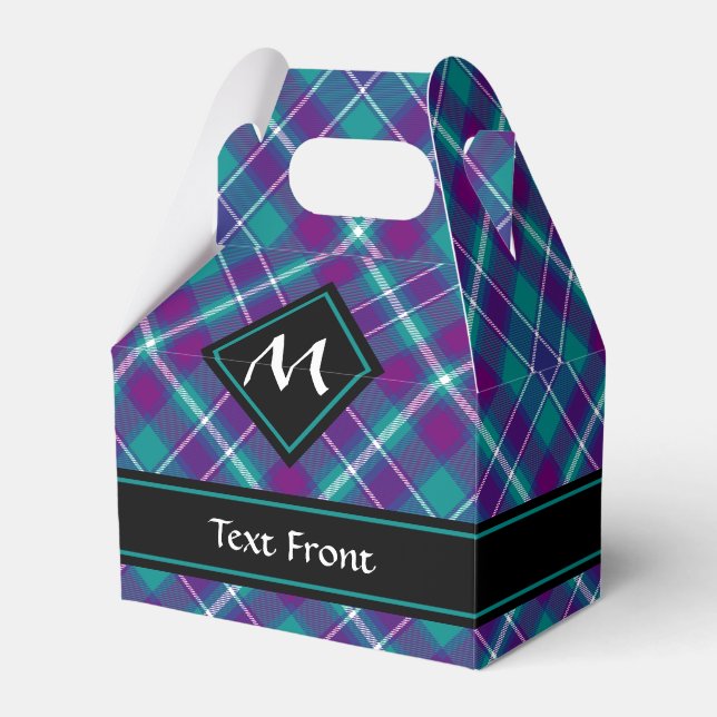 Ballotins Tartan vert de mer, violet et bleu (Verso)