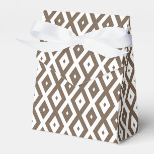 Ballotins Taupe motif diamant brun et blanc