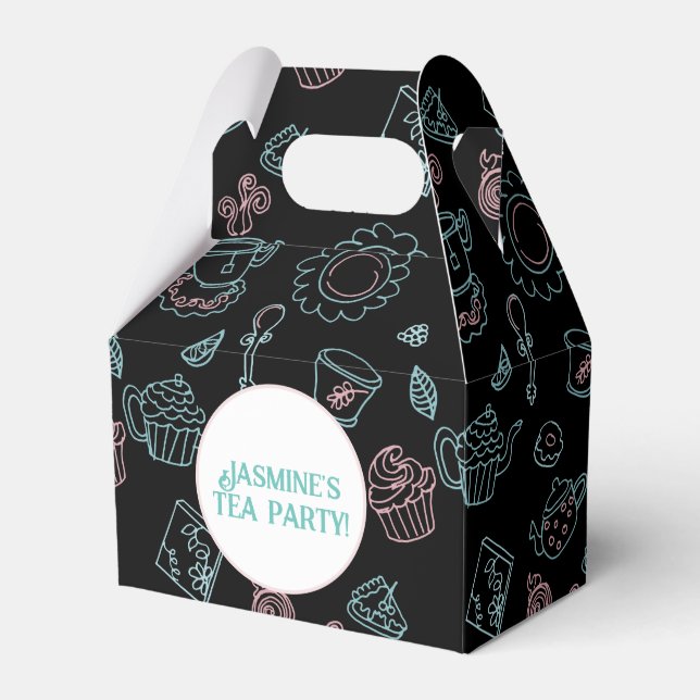 Ballotins Tea Party Doodle Motif Anniversaire Ballotin (Verso)