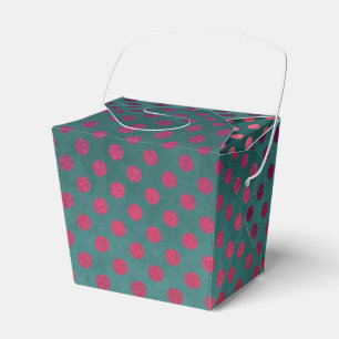 Ballotins Teal et Burgundy Glam Vintage Faux Points en Alumi