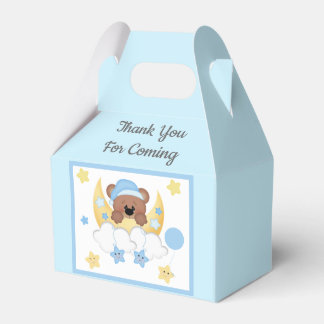 Ballotins Teddy Bear Lune Stars Nuages Bébé Garçon Douche
