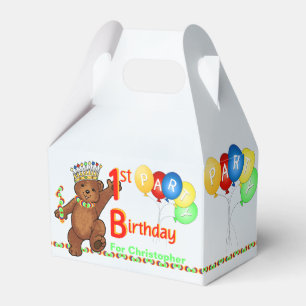 Ballotins Teddy Bear Prince 1er Anniversaire fête Personnali