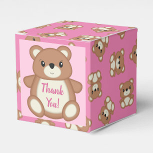 Ballotins Teddy Ours Baby shower Rose fille