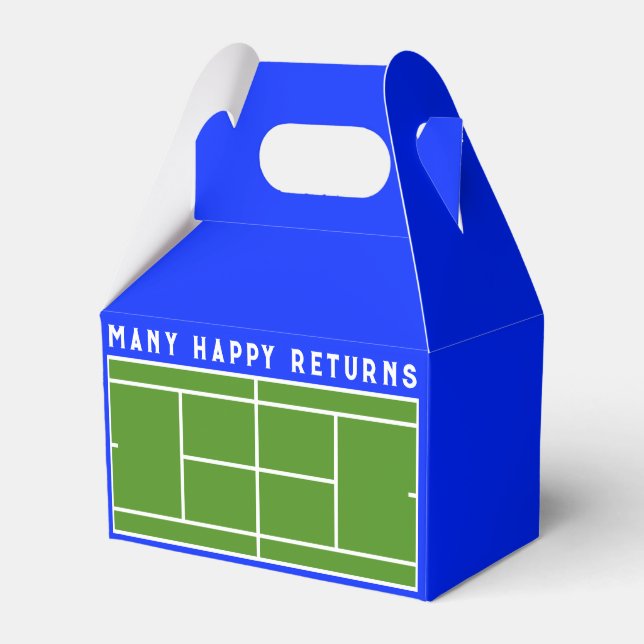 Ballotins Tennis Party Favoriser Box (Verso)
