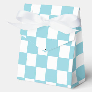 Ballotins Tente Bleu Œuf de Robin avec Motif Carré Blanc