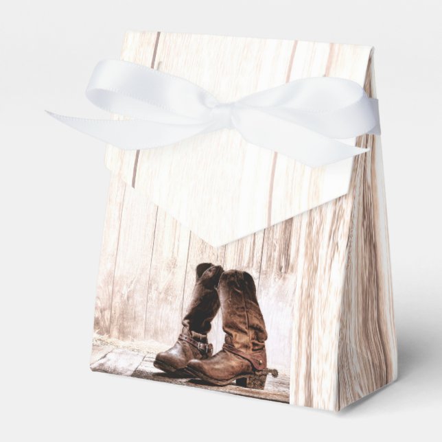 Ballotins Tente Papier Ballotin bottes pays rustique Ouest (Verso)