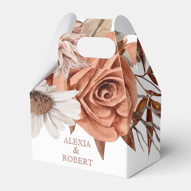 Ballotins Terracotta automne fleurs arrangement mariage (Verso)