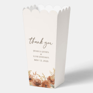 Ballotins Terracotta Fall Floral Mariage Merci Popcorn