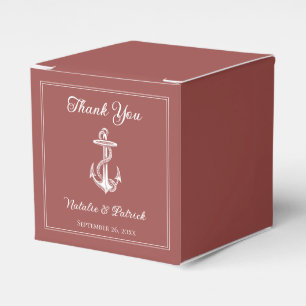 Ballotins Terracotta Nautique Ancre Mariage Favor Boxes