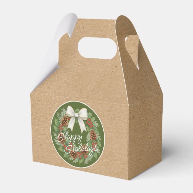 Ballotins Terrain Décembre Classé Avec Vacances Bow Blanc (Verso)