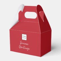 Texte de logo rouge pour emballage promotionnel d'