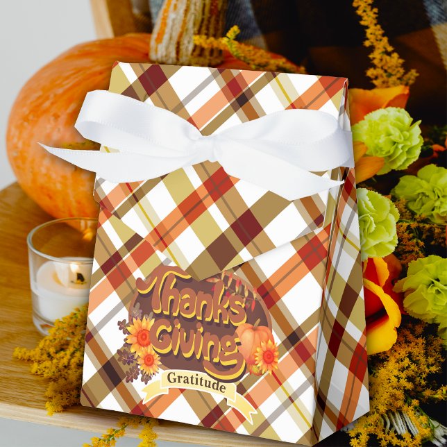 Ballotins Thanksgiving Retro Plaid (Thanksgiving with retro design and fall colors plaid.
Bringing warm atmosphere to the party.
)