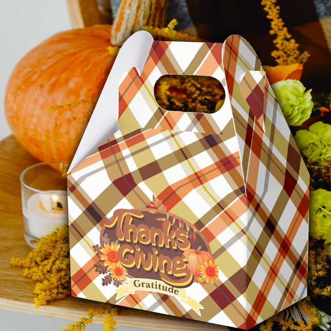 Ballotins Thanksgiving Retro Plaid (Thanksgiving with retro design and fall colors plaid.
Bringing warm atmosphere to the party.
)