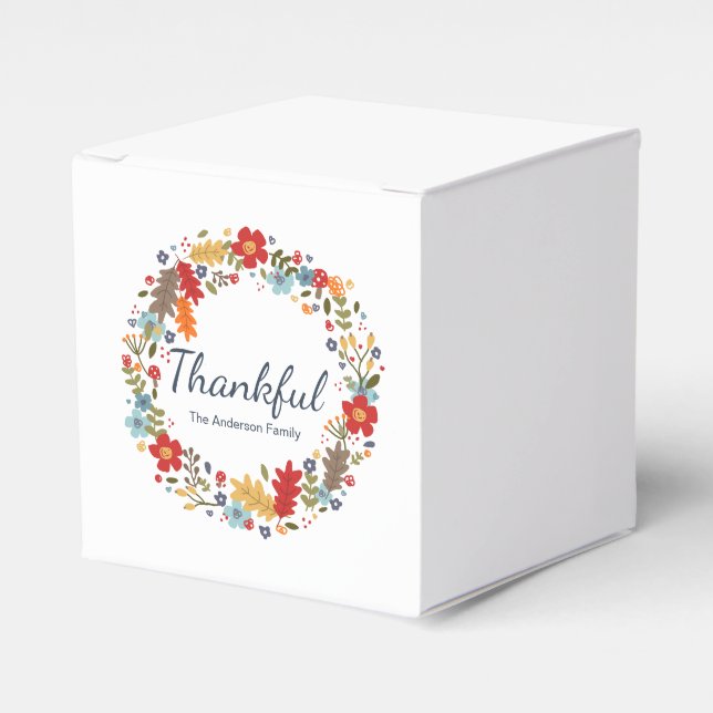Ballotins Thanksgiving Thankful Fall personnalisée (Verso)