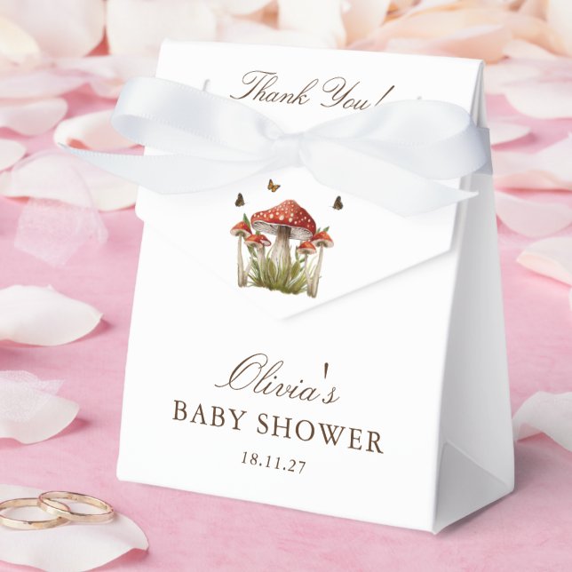 Ballotins Thème de champignons Papillon Baby shower Merci (Mariage)